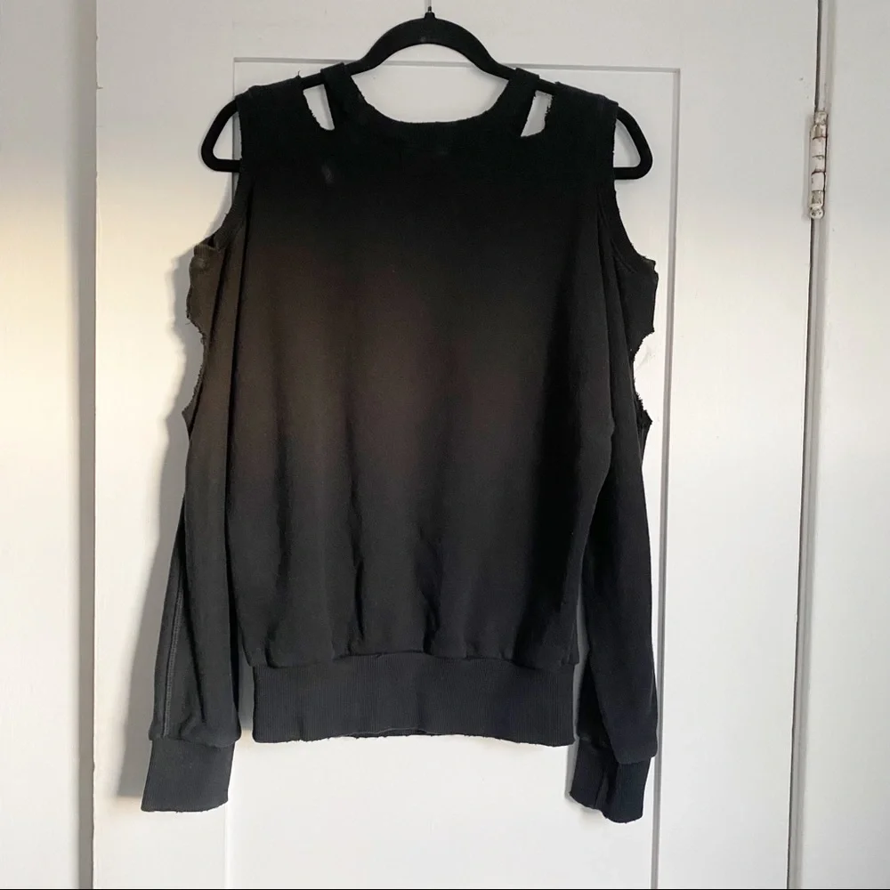 n: Philanthropy Black Cut-Out Sweatshirt - Picture 7 of 8
